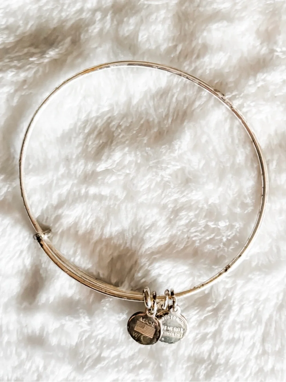 Alex and Ani Textured & Smooth Bangle Bracelet Set - Silver